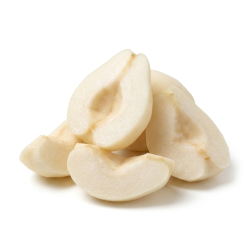 Poire entière pelée vidée