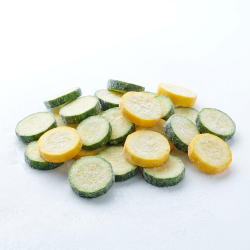 Duo de courgettes vertes et...