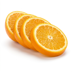 Orange en rondelle avec peau